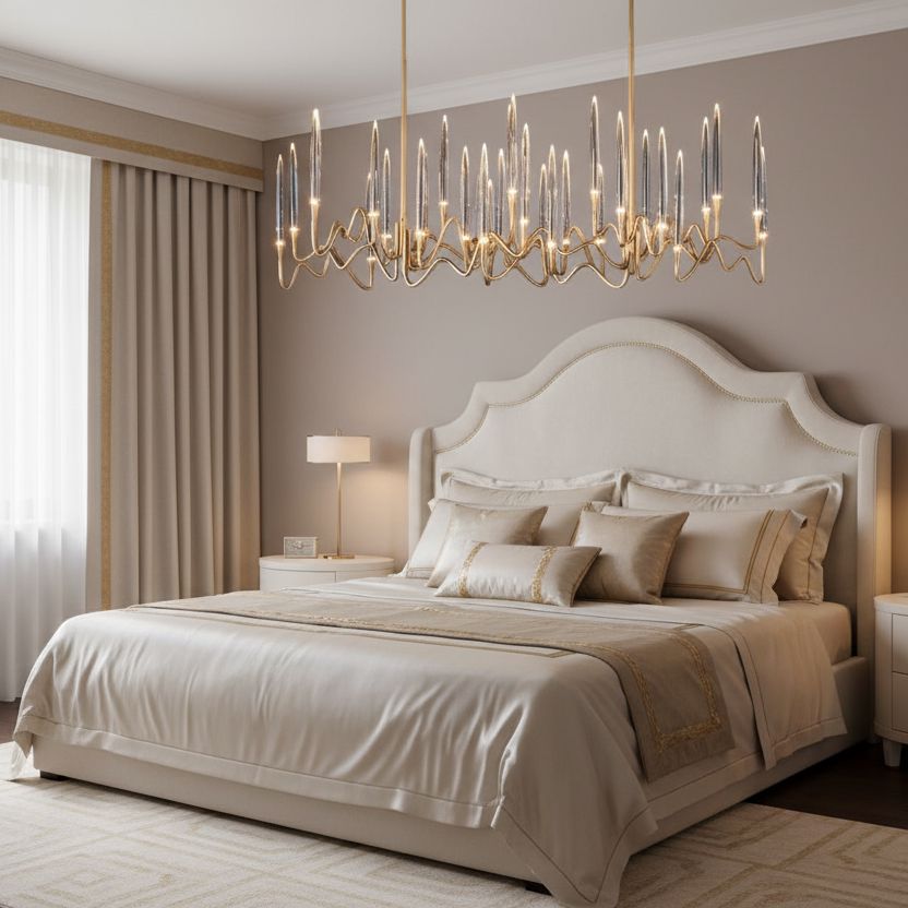Brass Candelabra LED Chandelier - Round or Linear - view 8