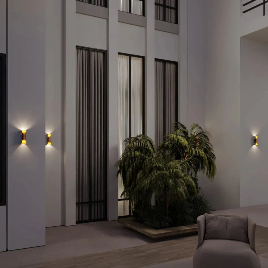 Elegant Modern Wall Lamp on an exterior wall