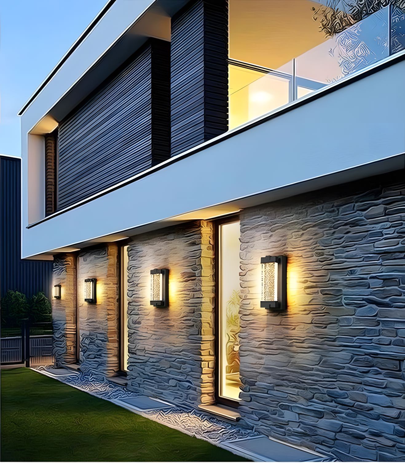 Bubble Glass Outdoor Wall Lantern - view 11