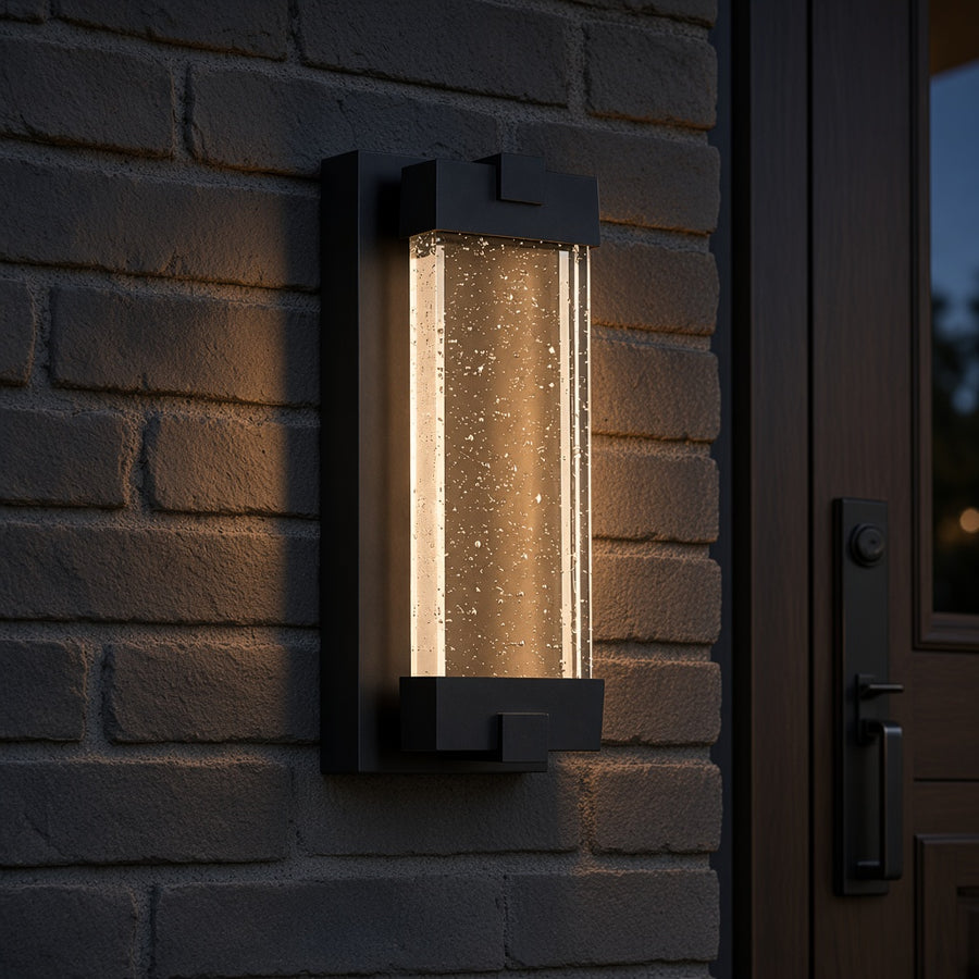 Bubble Glass Outdoor Wall Lantern