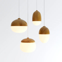 Sleek Pinewood Pendant Light