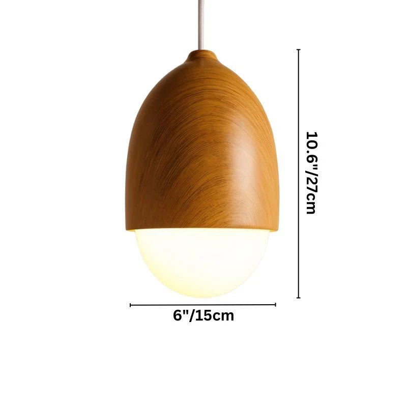 Sleek Pinewood Pendant Light