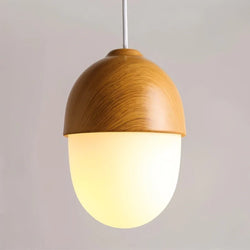 Sleek Pinewood Pendant Light