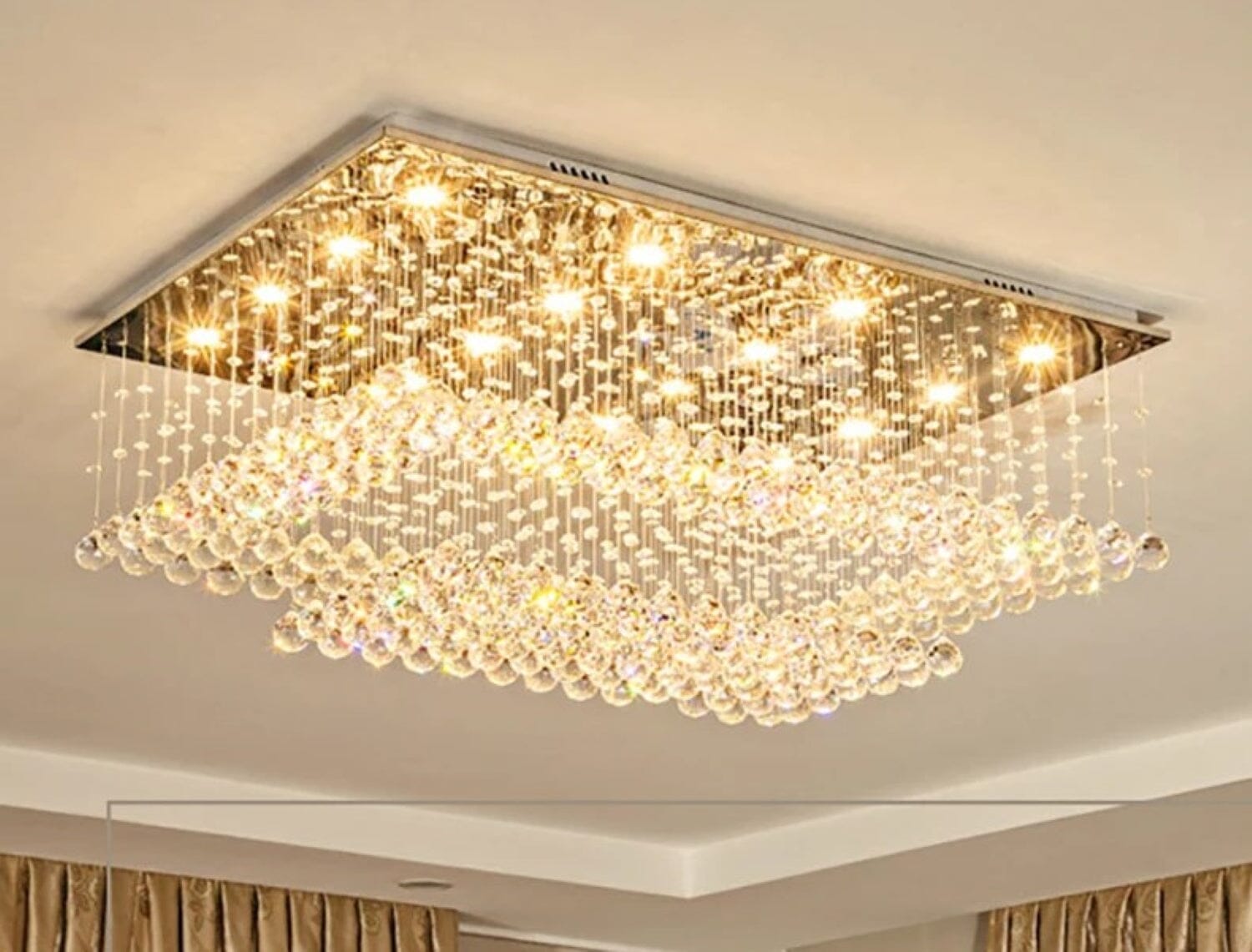 Chrome Cloud Crystal Chandelier - view 14