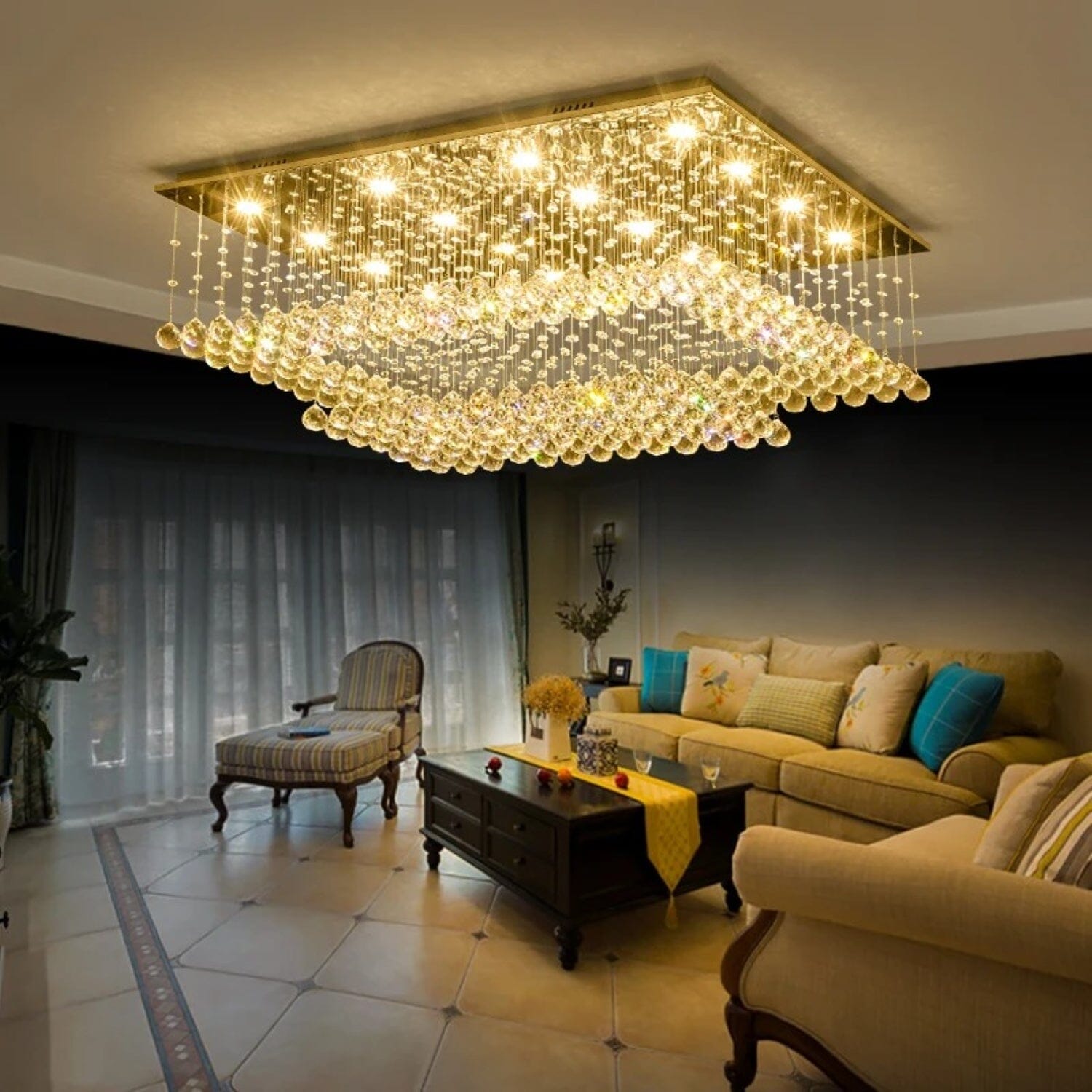 Chrome Cloud Crystal Chandelier - view 6