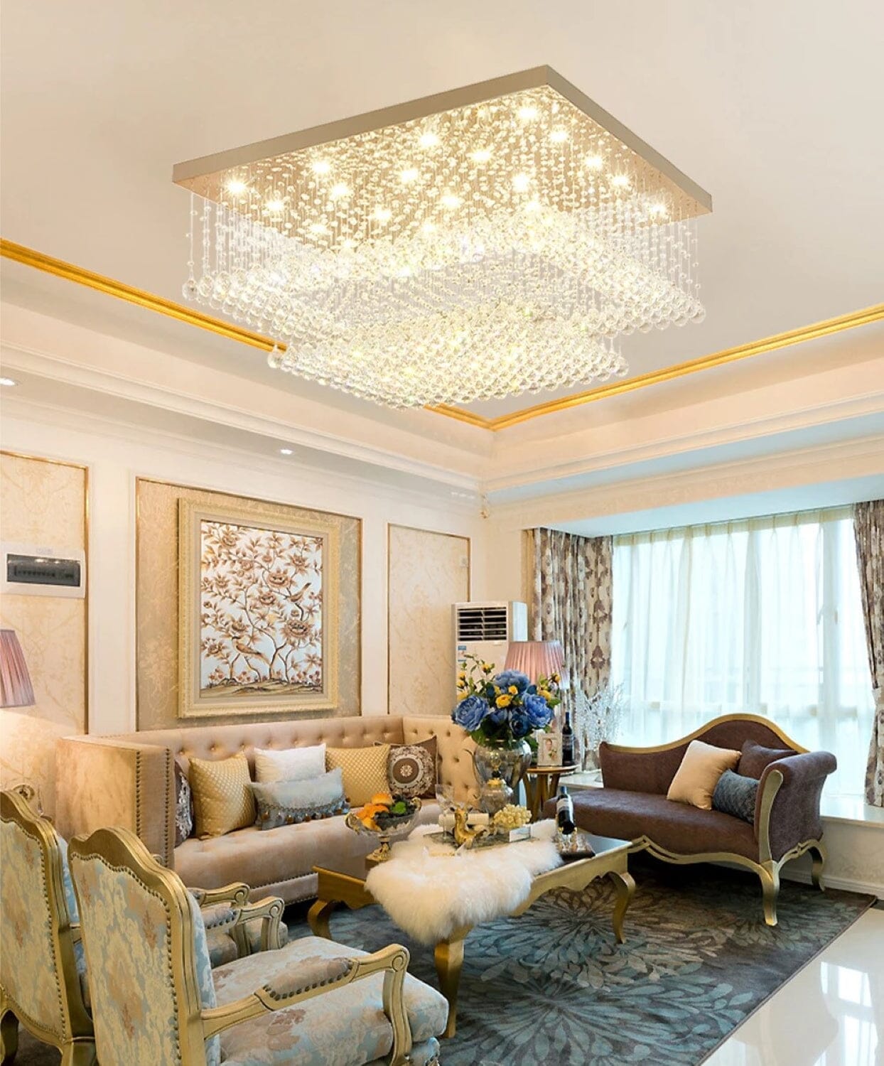 Chrome Cloud Crystal Chandelier - view 7