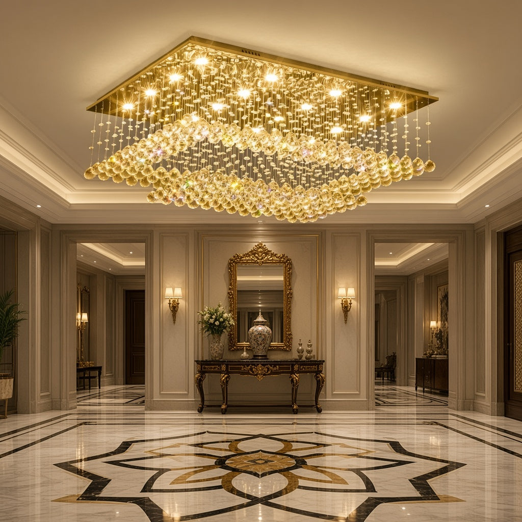 Chrome Cloud Crystal Chandelier