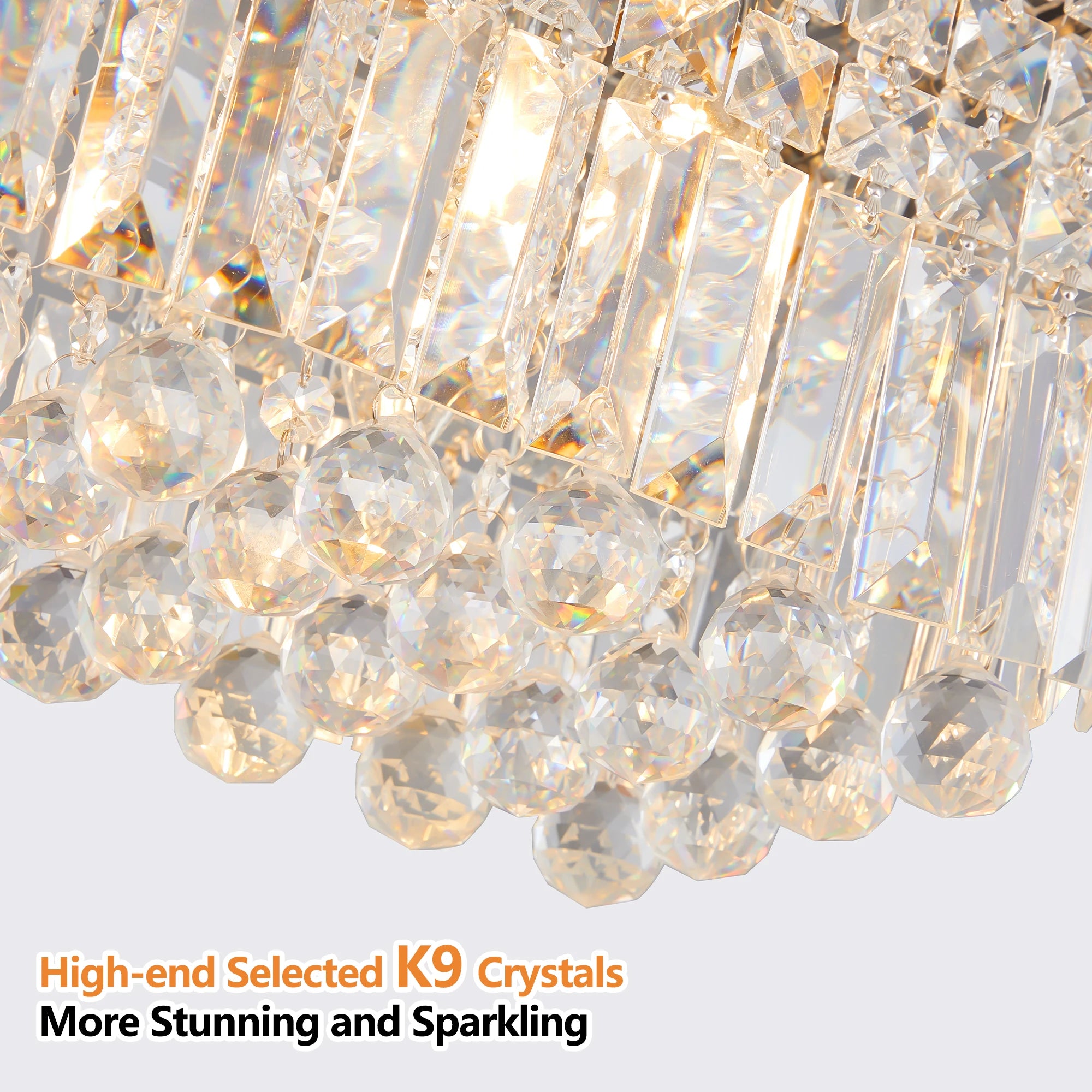 Chrome Linear Bar Crystal Chandelier - view 6