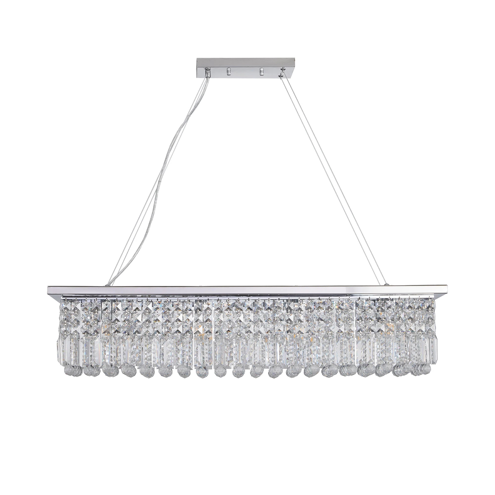 Chrome Linear Bar Crystal Chandelier - view 7