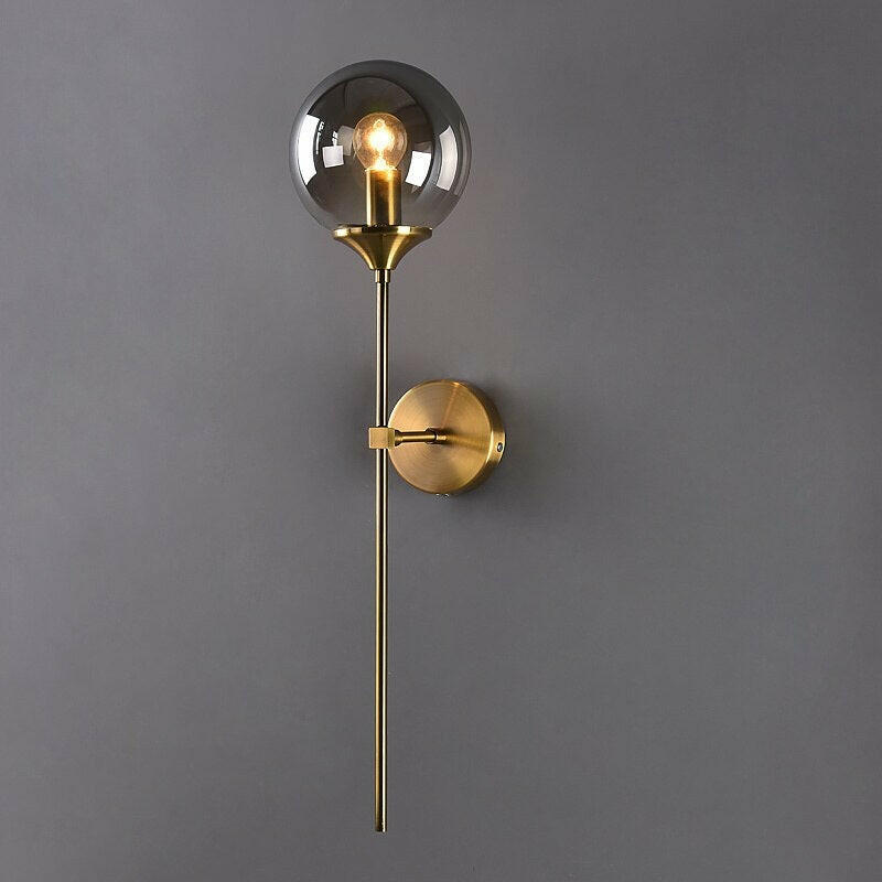 Colored Glass Wall Sconce - Smoke