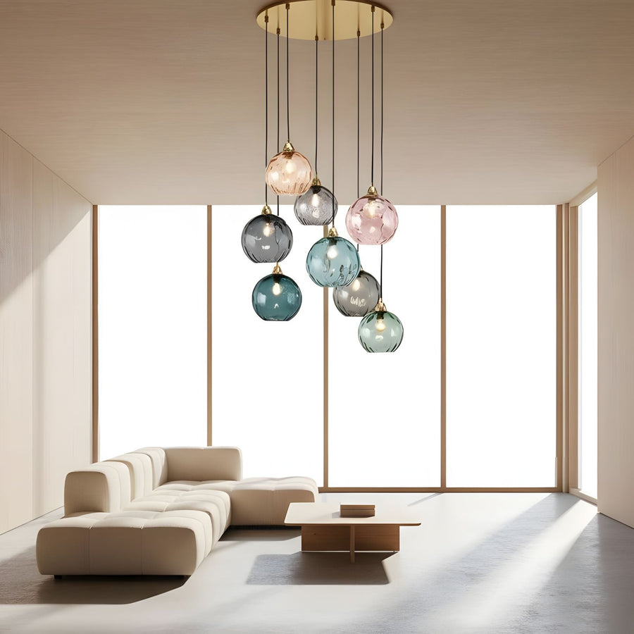 Colorful Blown Glass Pendant Light