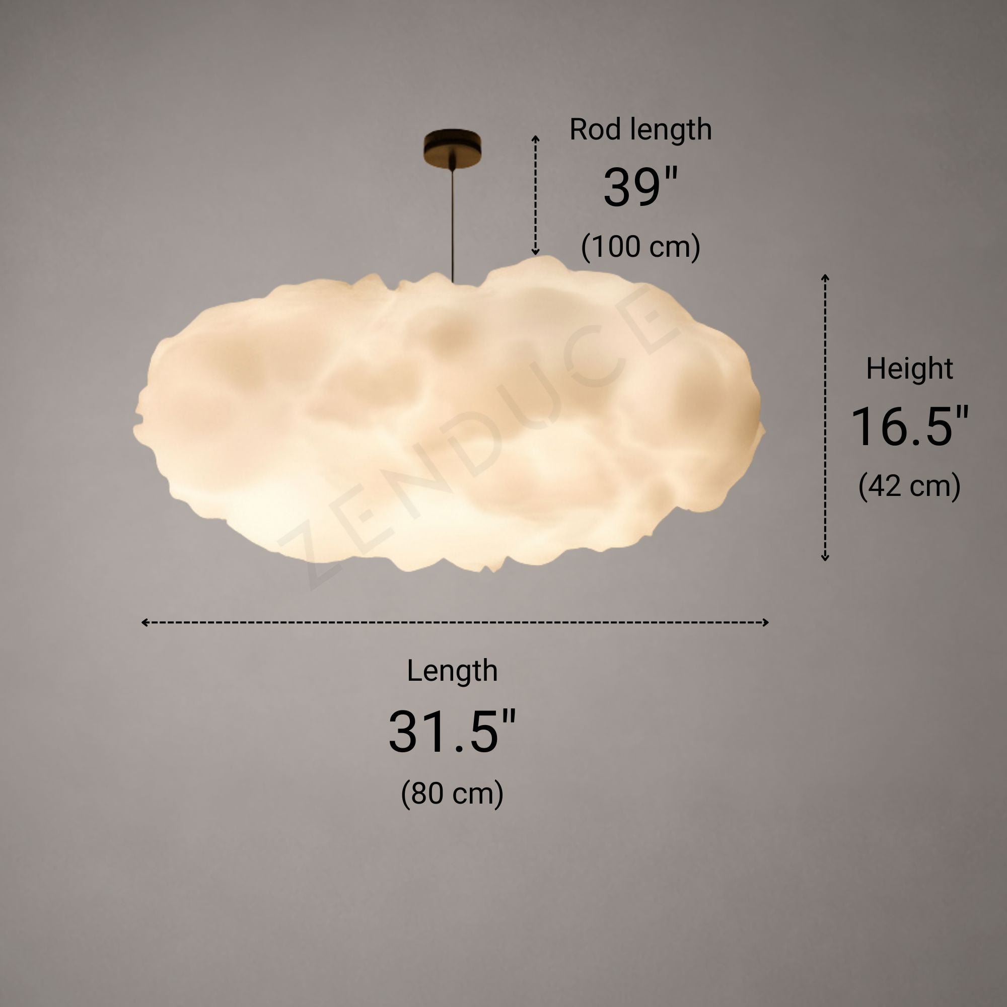 Cotton Cloud Pendant Light - Fluffy / D31.5" × H16.5"