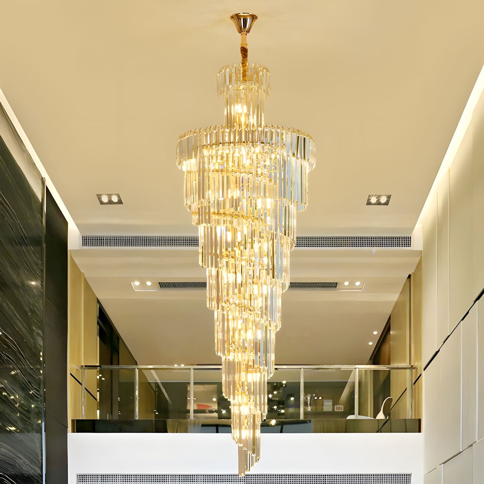 Crystal Cascade Chandelier with Touch Switch - view 4