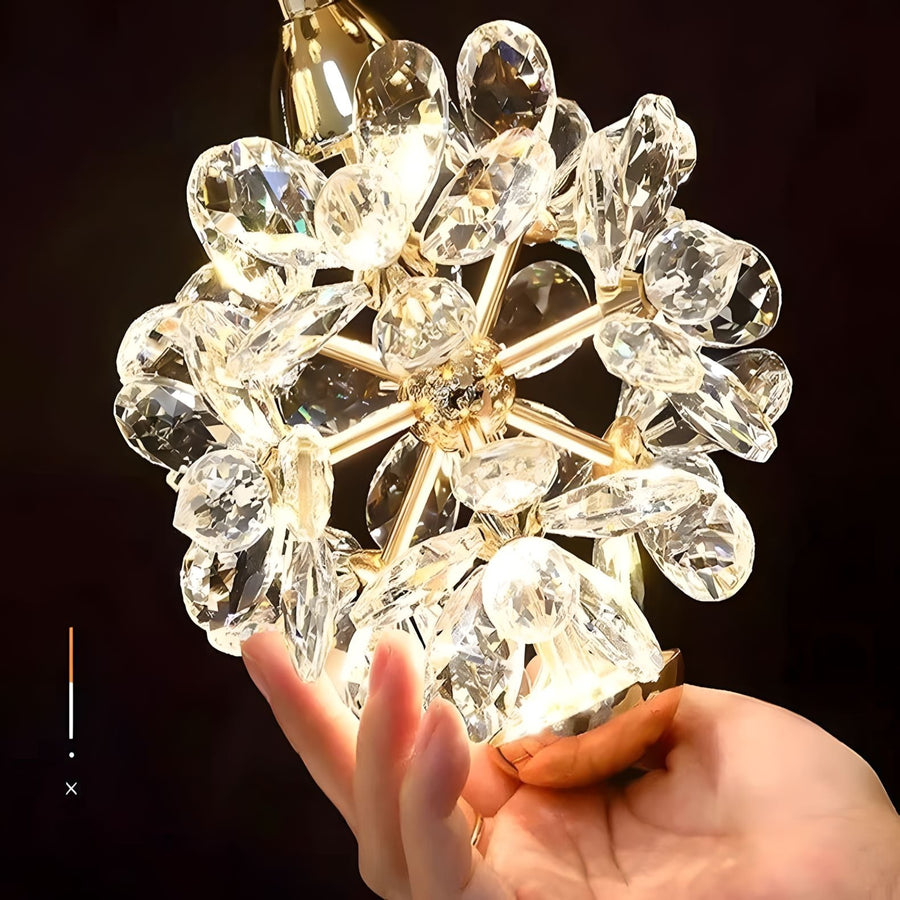 Crystal Cluster Cascade Staircase Chandelier