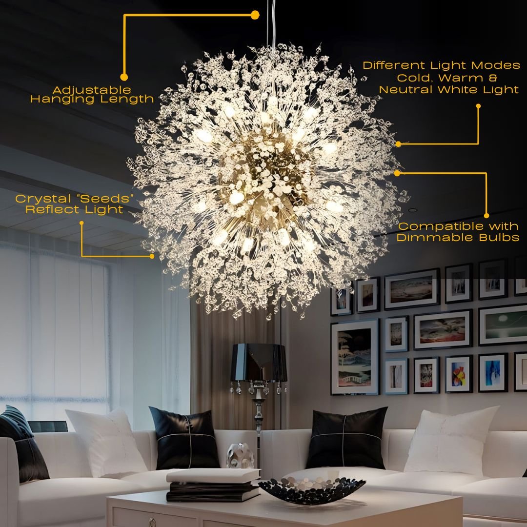 Crystal Dandelion Chandelier - view 4