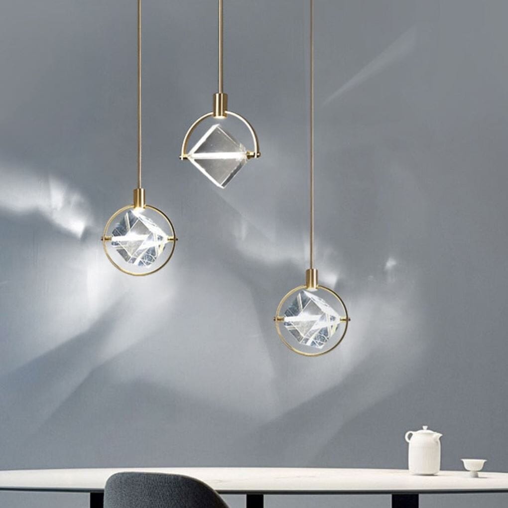 Crystal Diamond LED Pendant Light - view 6