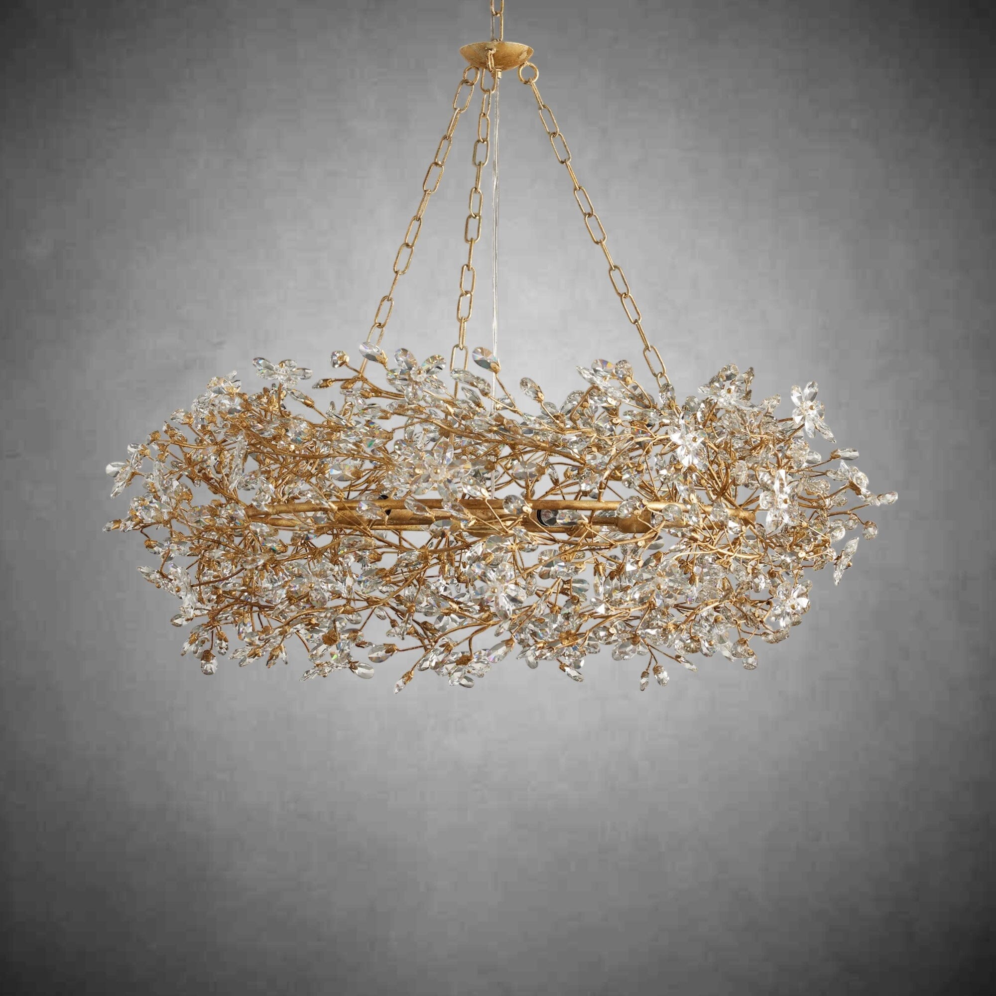 Crystal Flower Branch Chandelier
