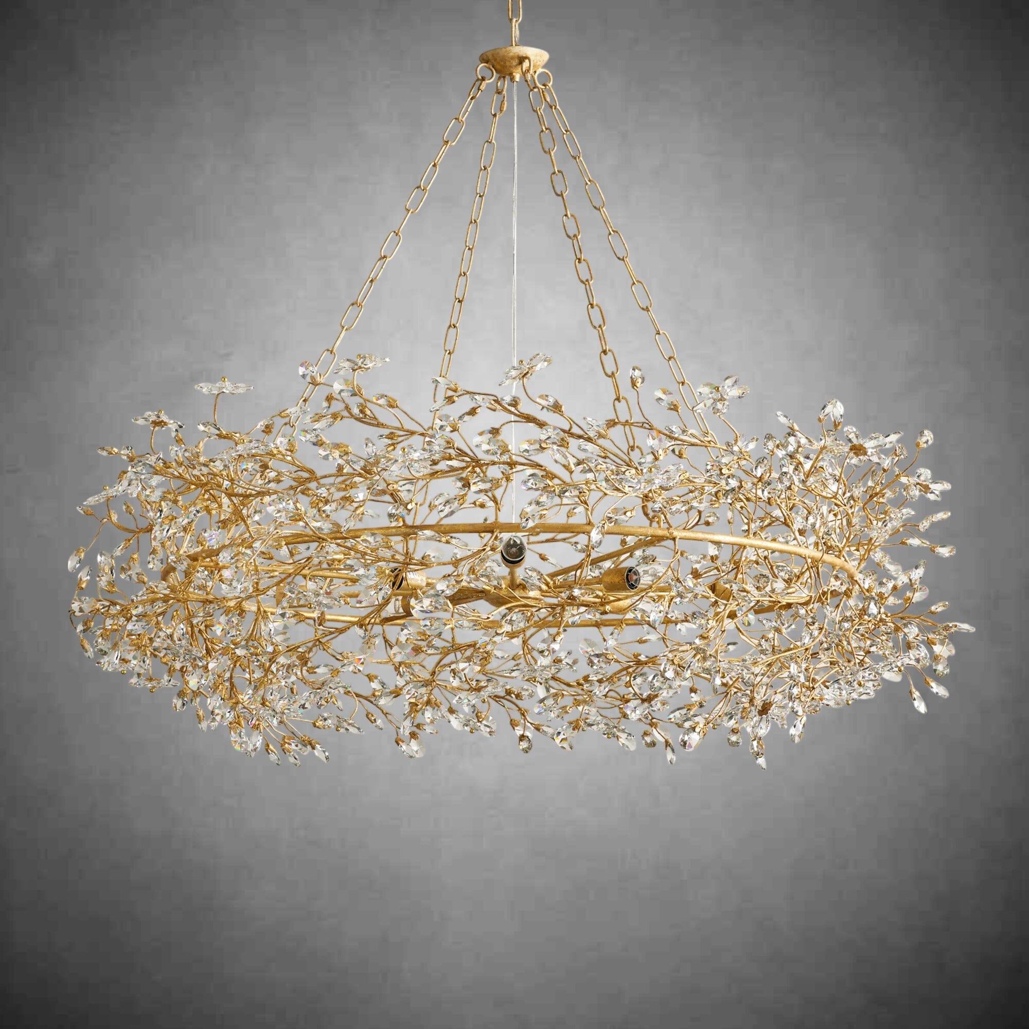Crystal Flower Branch Chandelier