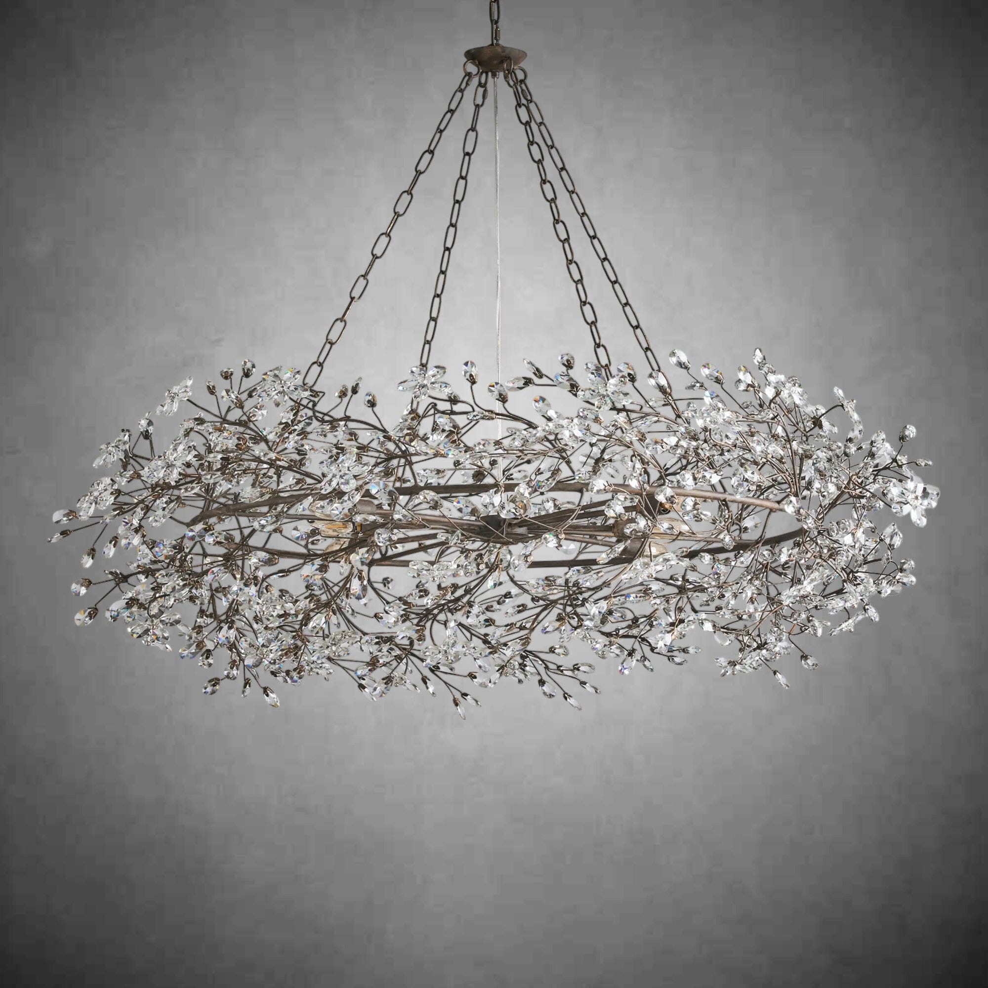 Crystal Flower Branch Chandelier