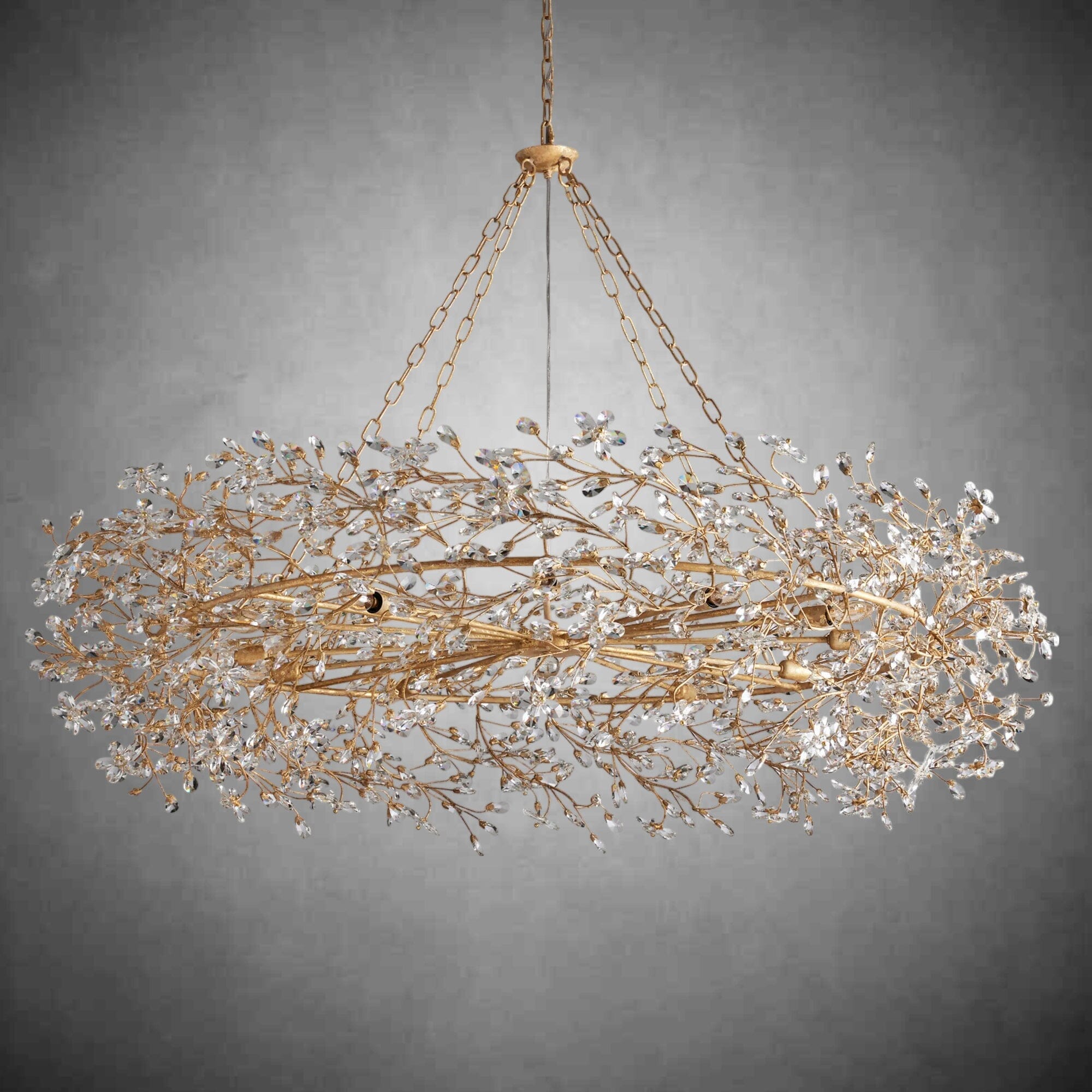 Crystal Flower Branch Chandelier