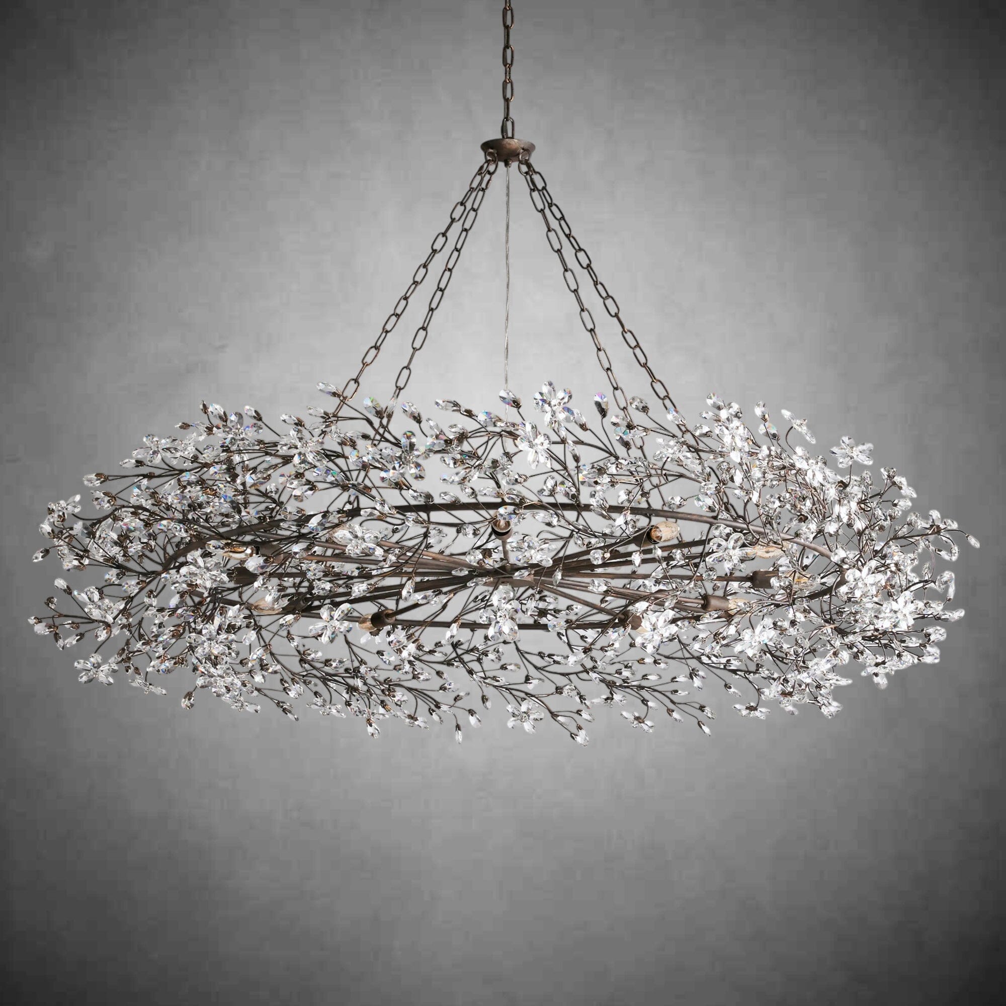 Crystal Flower Branch Chandelier