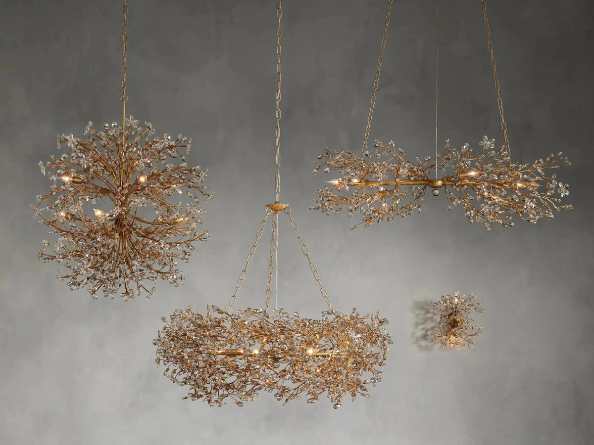 Crystal Flower Branch Chandelier