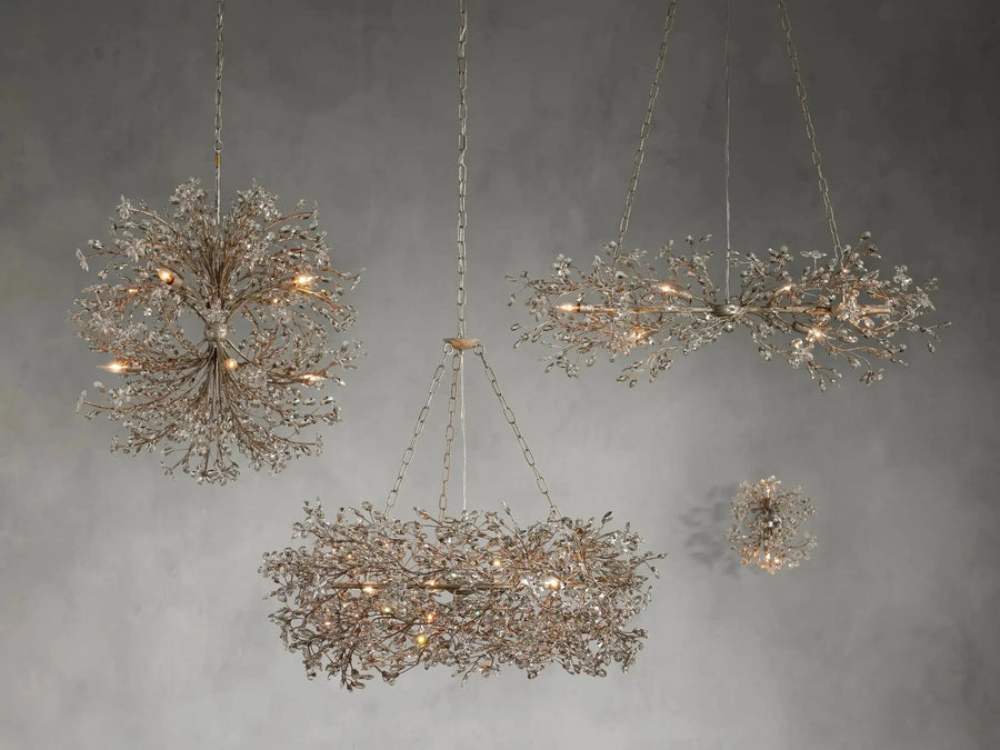 Crystal Flower Branch Chandelier