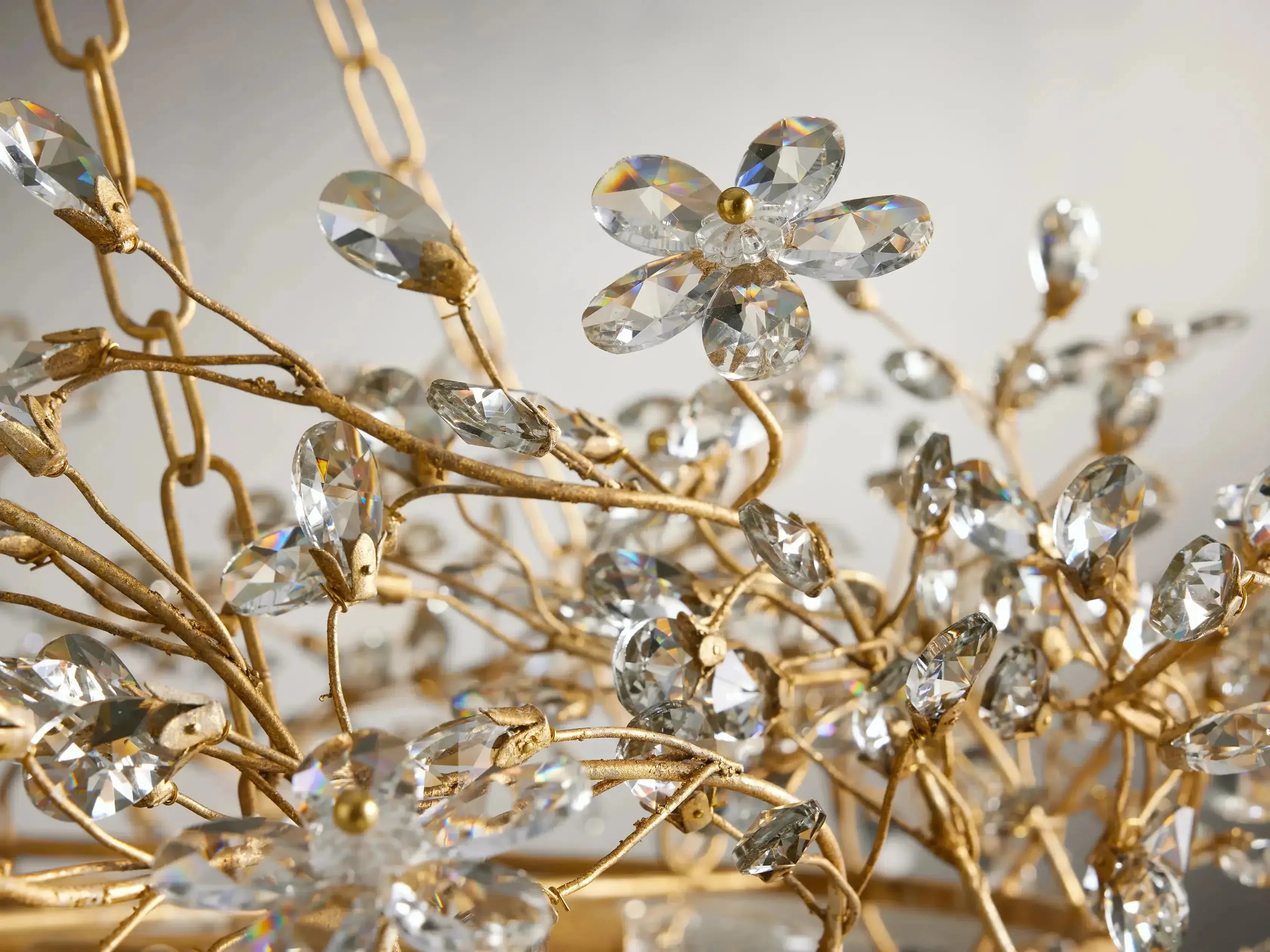 Crystal Flower Branch Chandelier