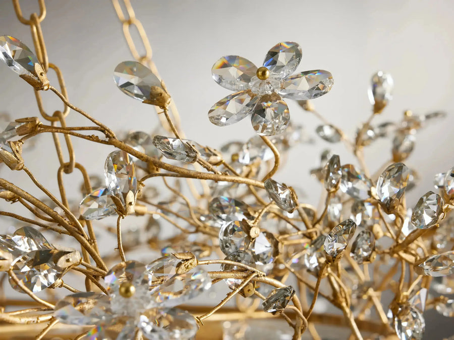 Crystal Flower Branch Chandelier