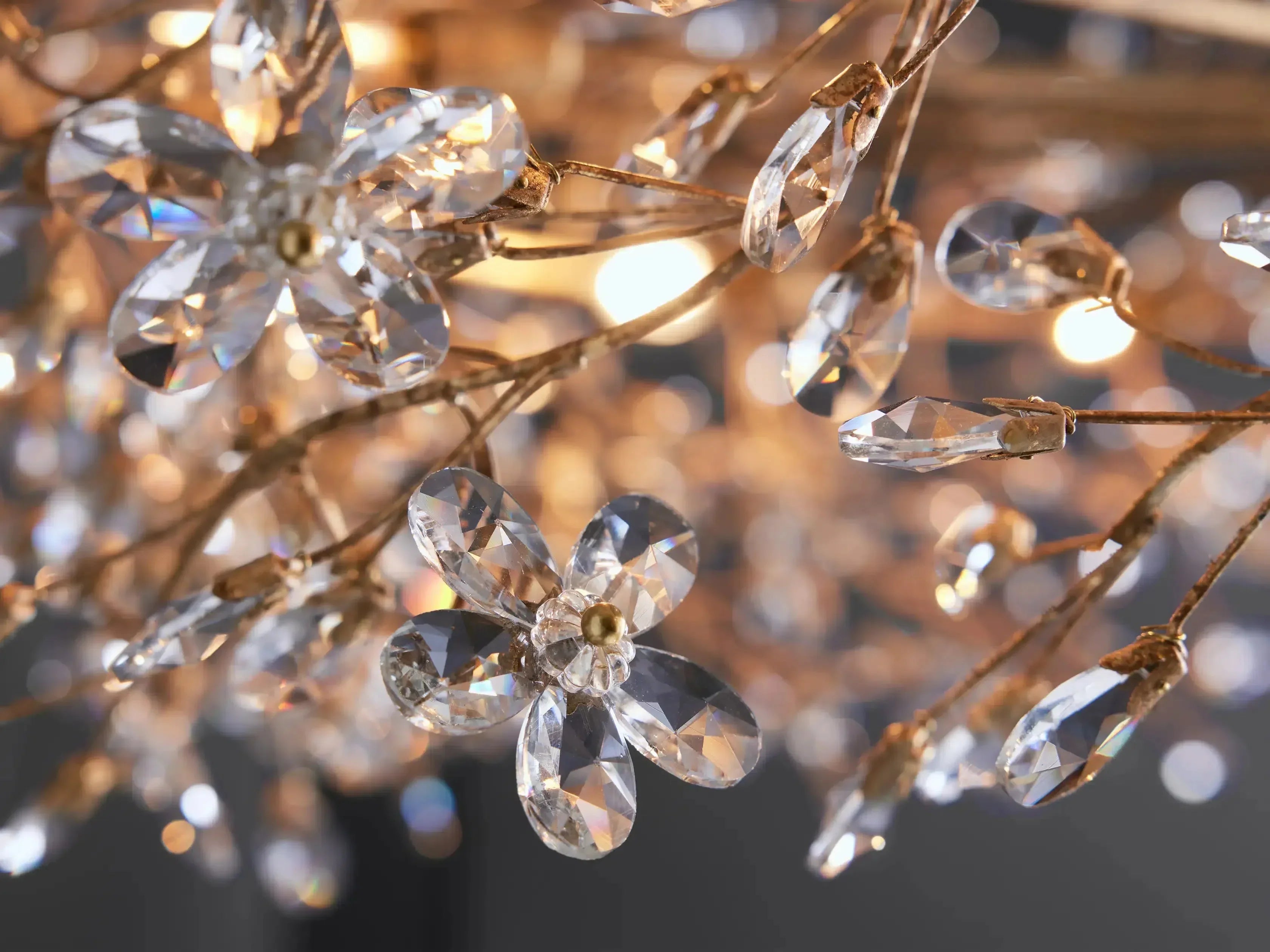 Crystal Flower Branch Chandelier