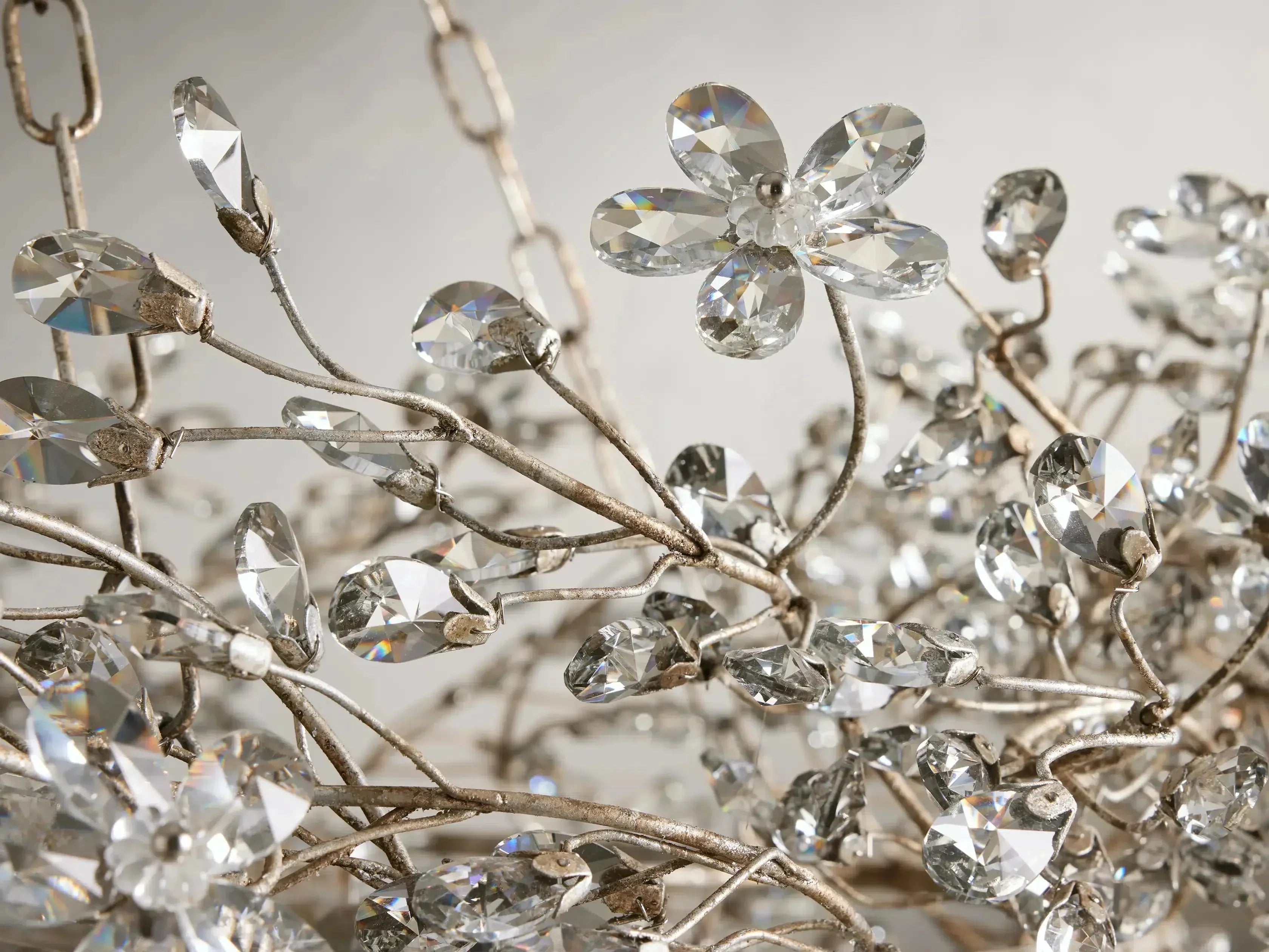 Crystal Flower Branch Chandelier