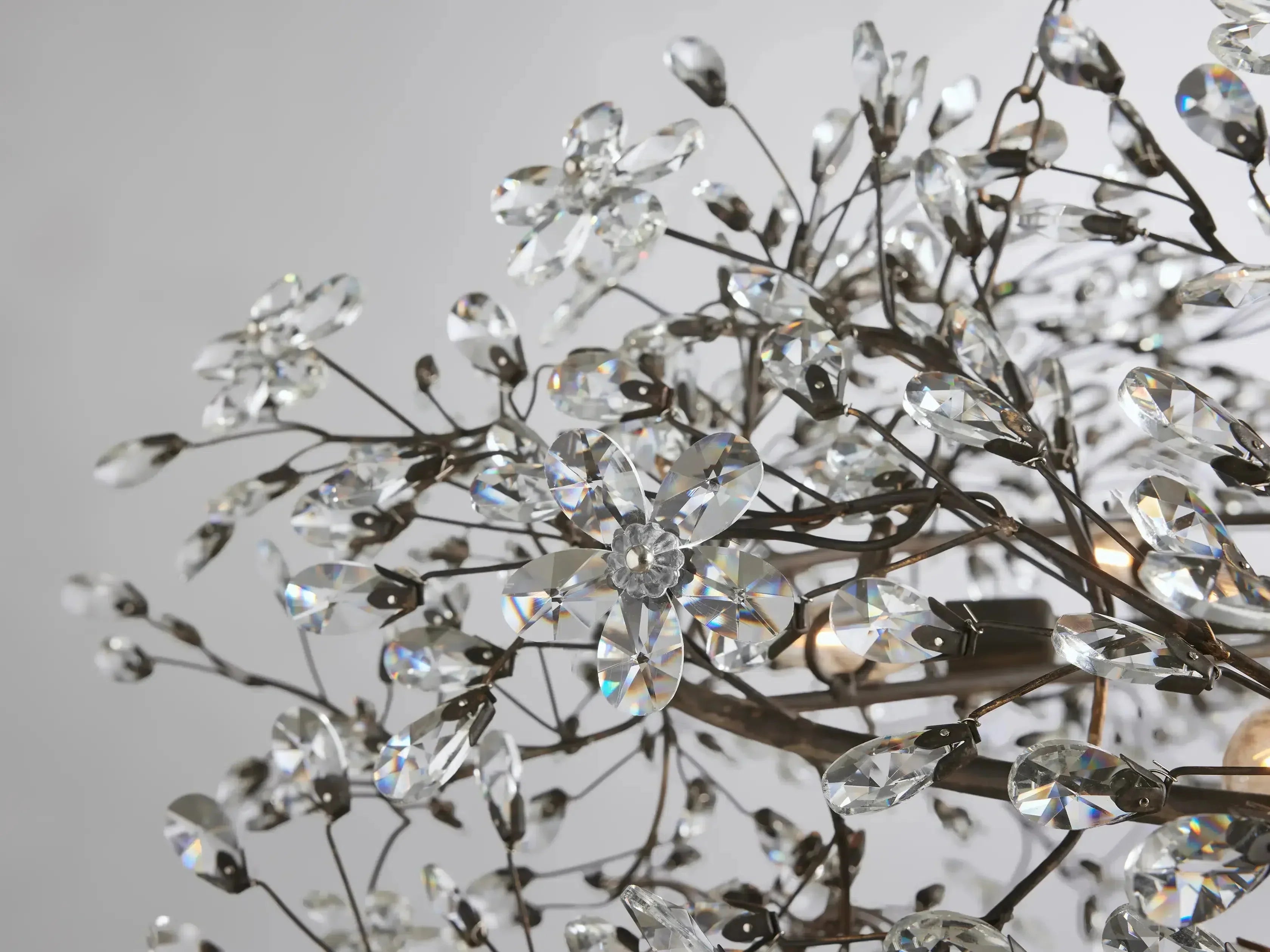 Crystal Flower Branch Chandelier