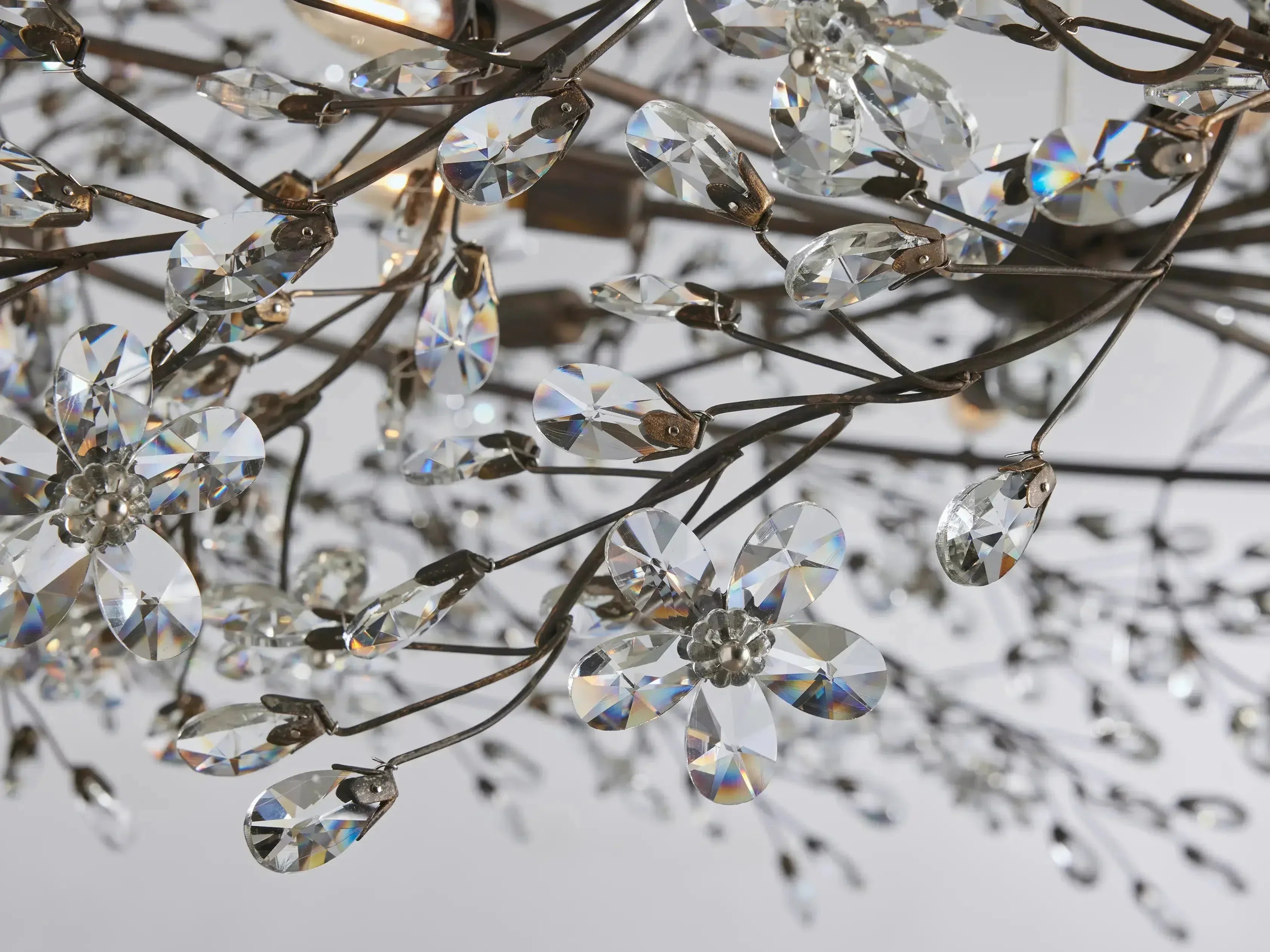 Crystal Flower Branch Chandelier