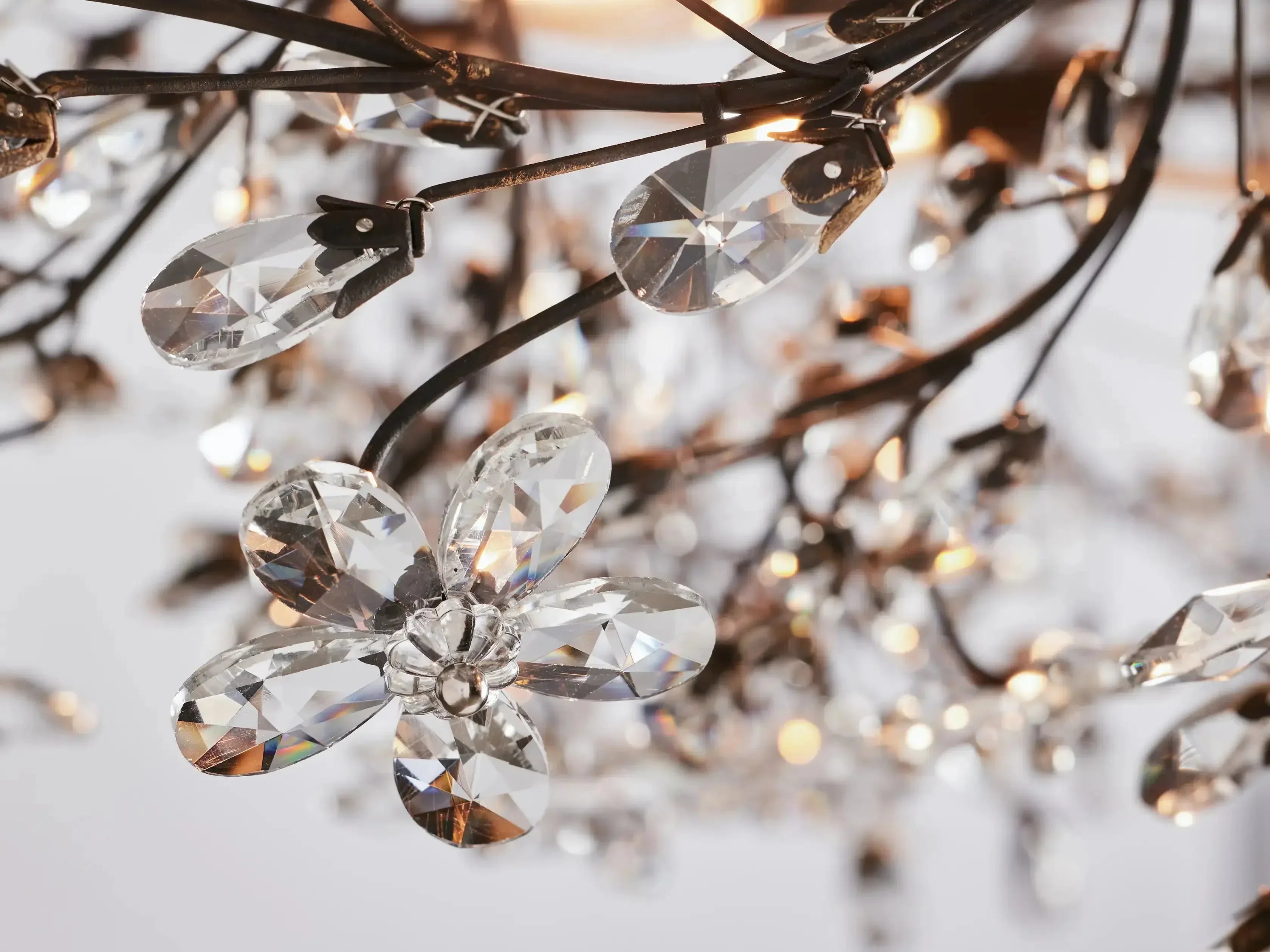 Crystal Flower Branch Chandelier