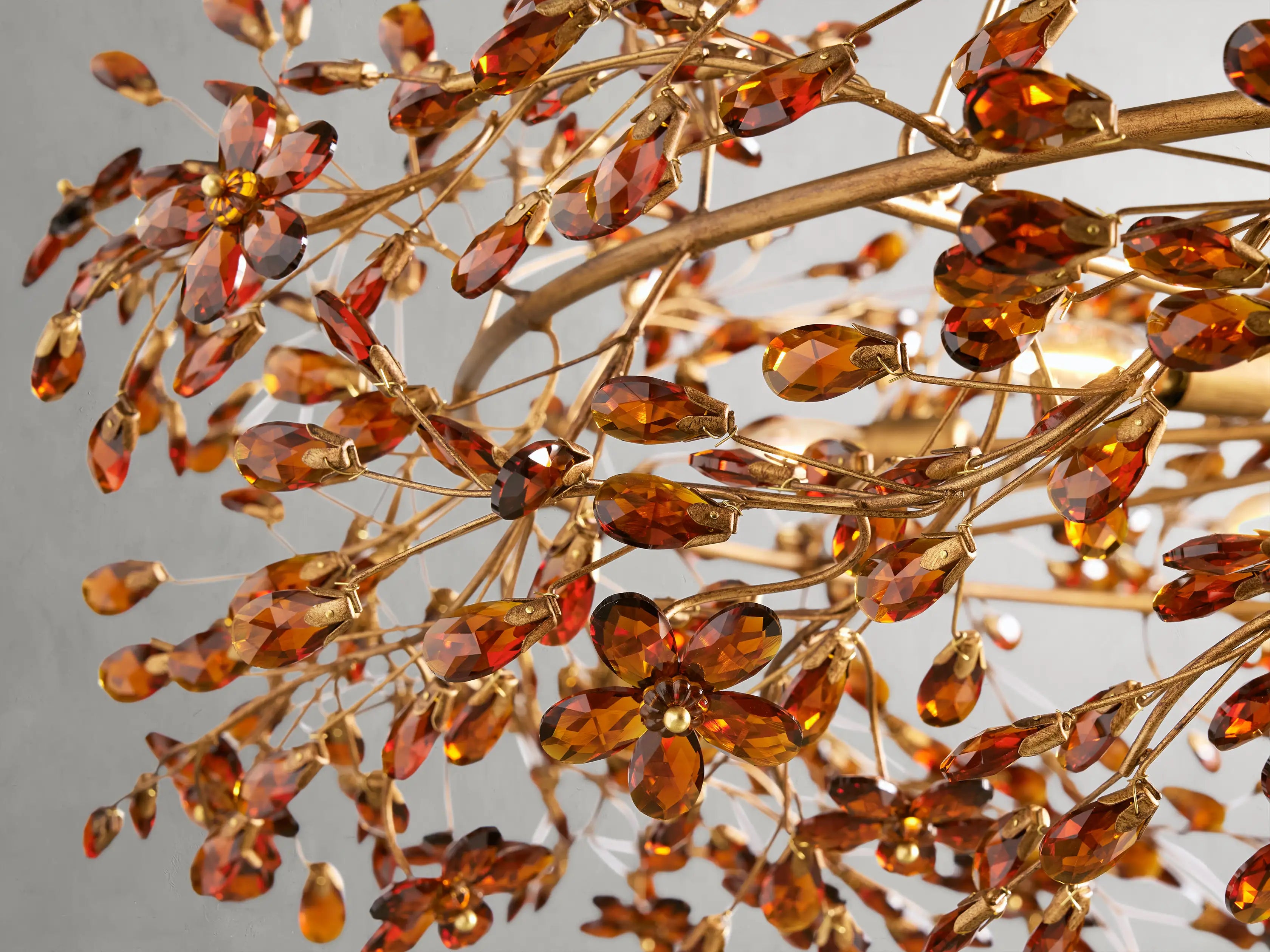 Crystal Flower Branch Chandelier