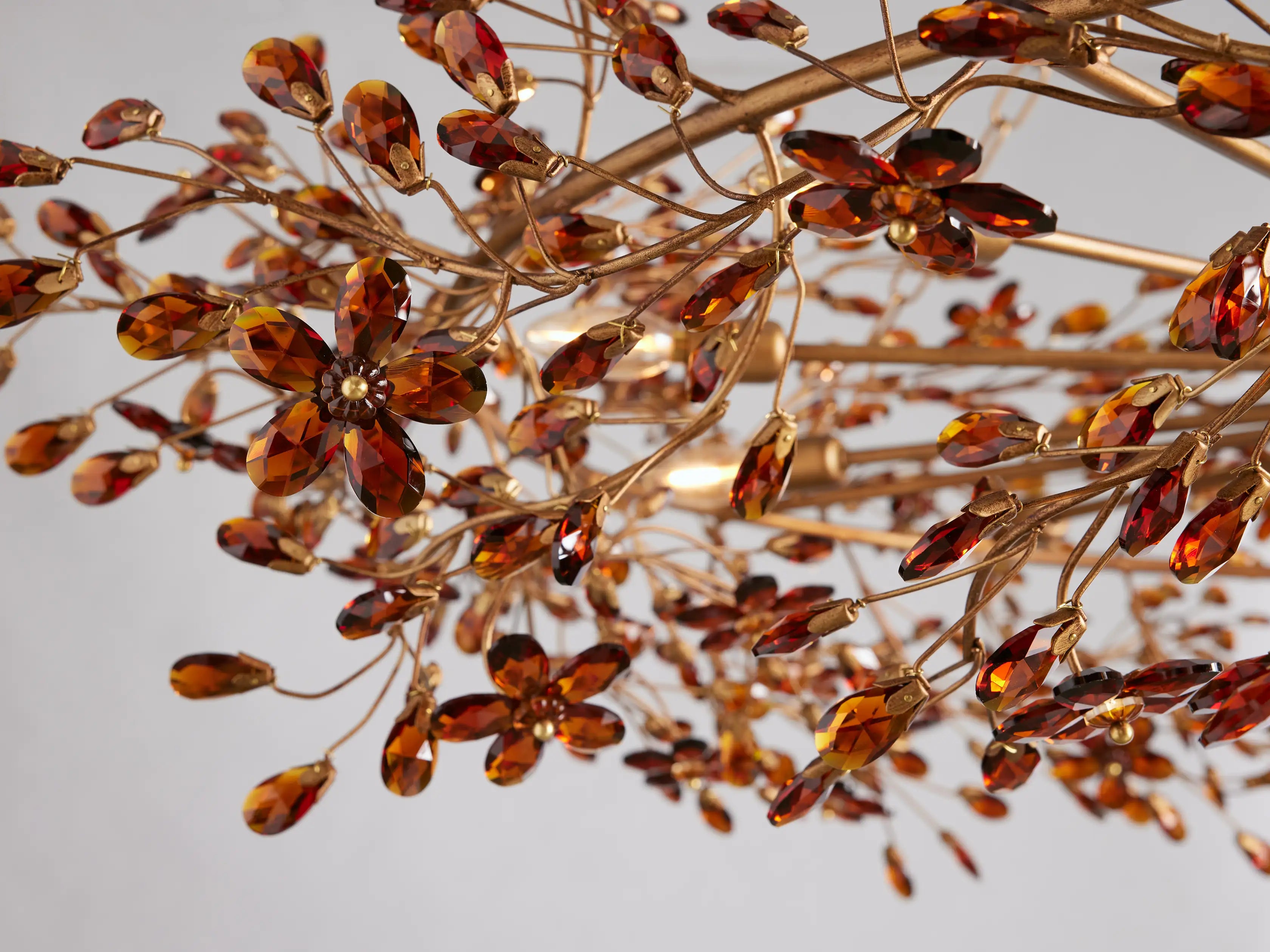 Crystal Flower Branch Chandelier