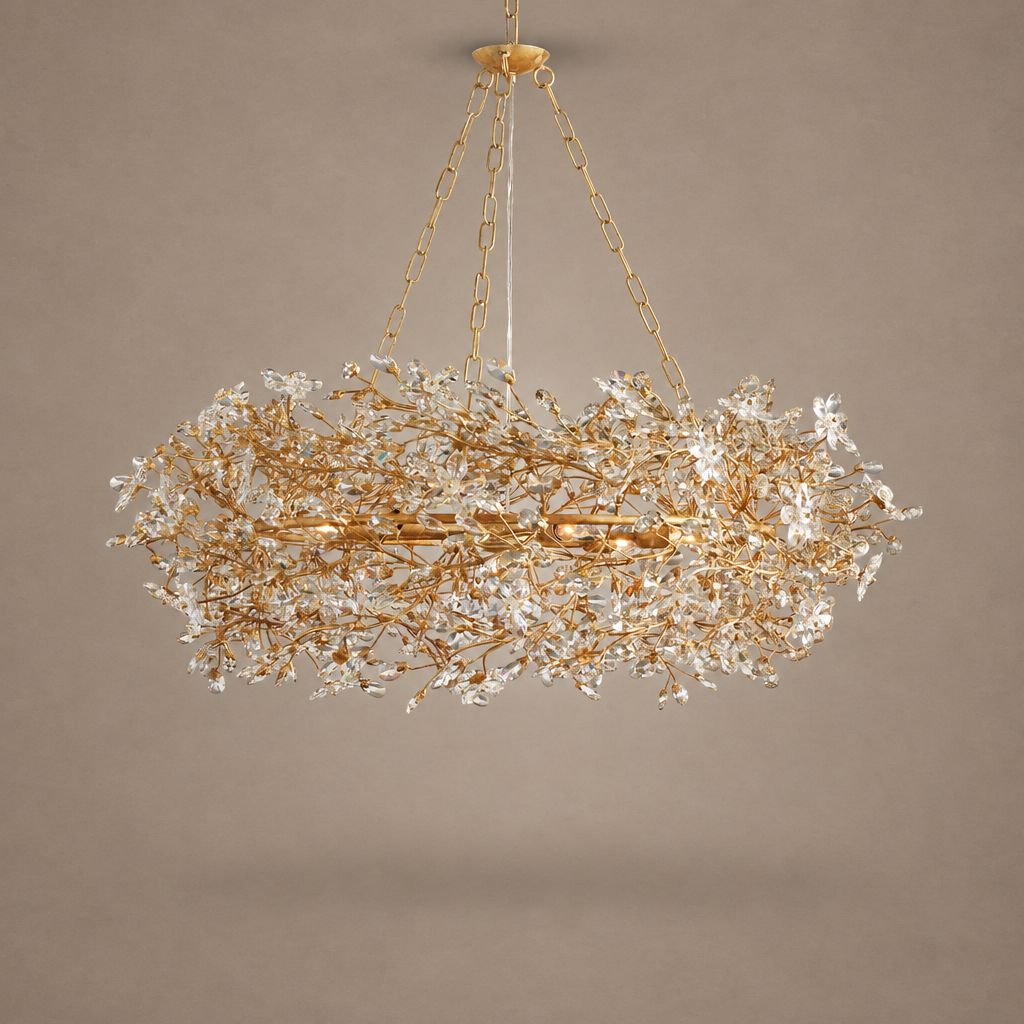 Crystal Flower Branch Chandelier