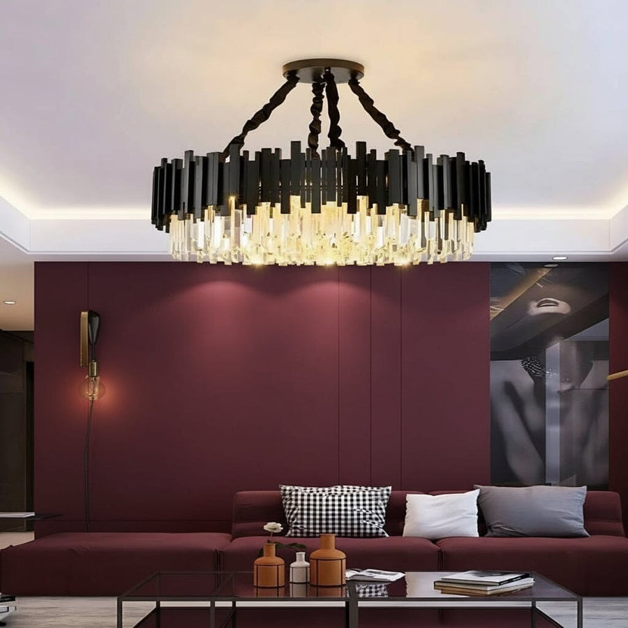 Crystal Flush Mount Chandelier
