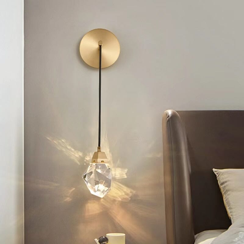 Crystal Pendant Wall Light - Single Crystal - view 8