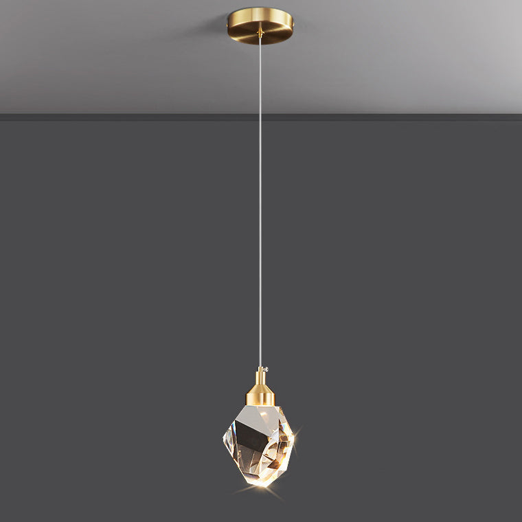 Crystal Pendant Wall Light - Single Crystal - view 2