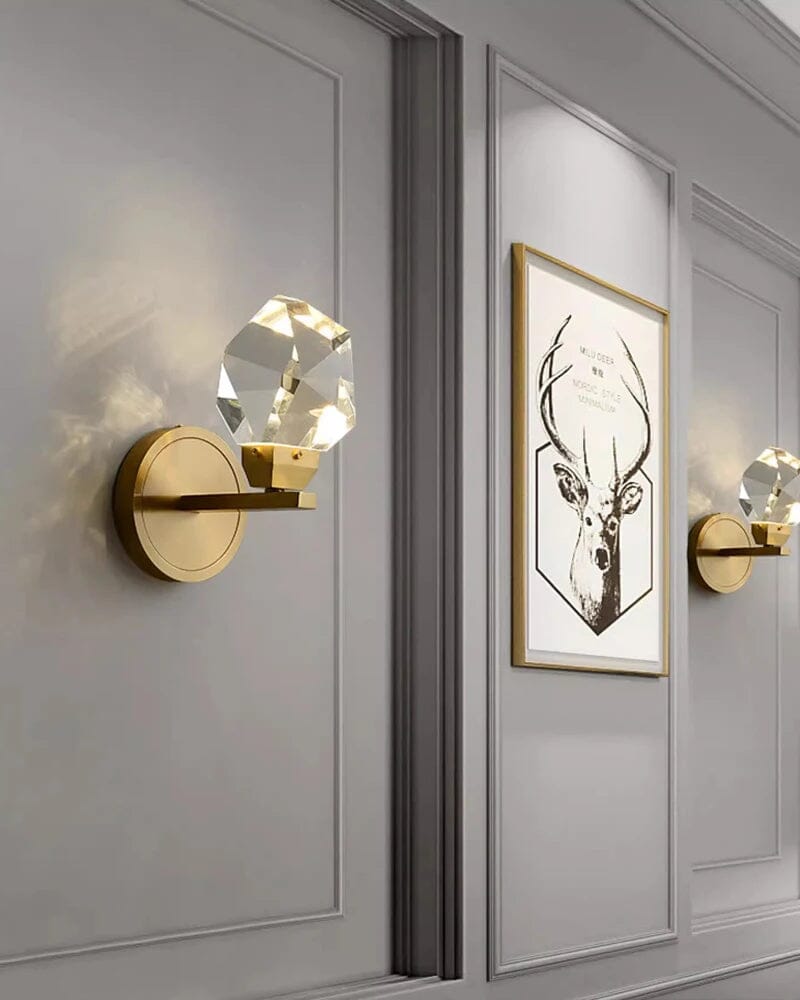 Crystal Pendant Wall Light - Single Crystal - view 17