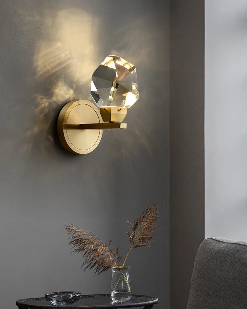 Crystal Pendant Wall Light - Single Crystal - view 19