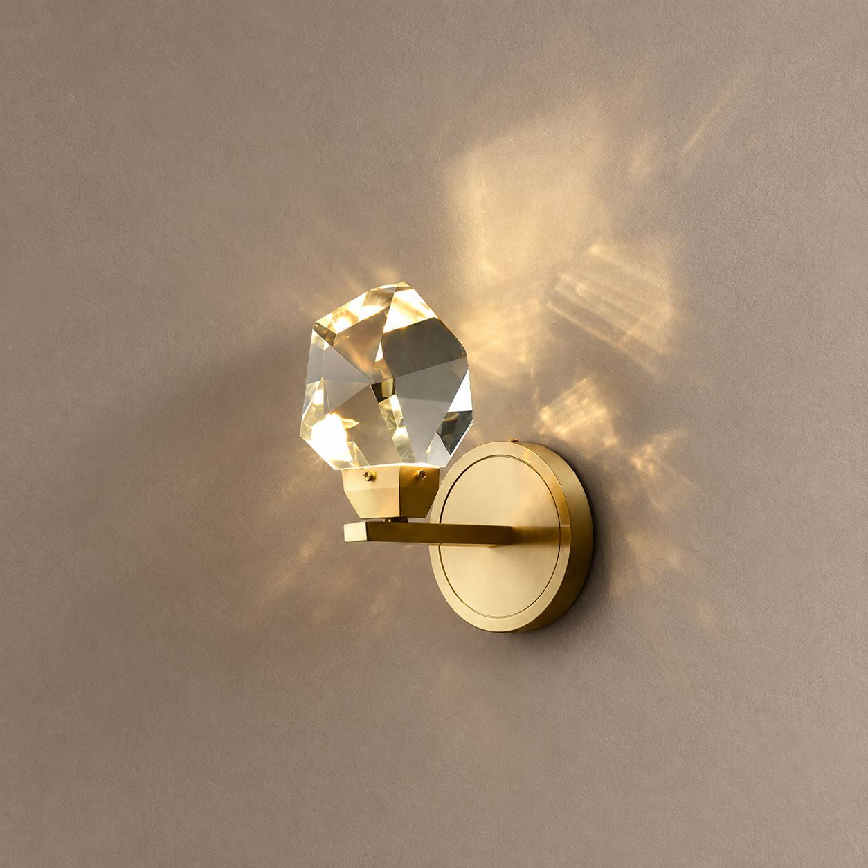Crystal Pendant Wall Light - Single Crystal - view 3