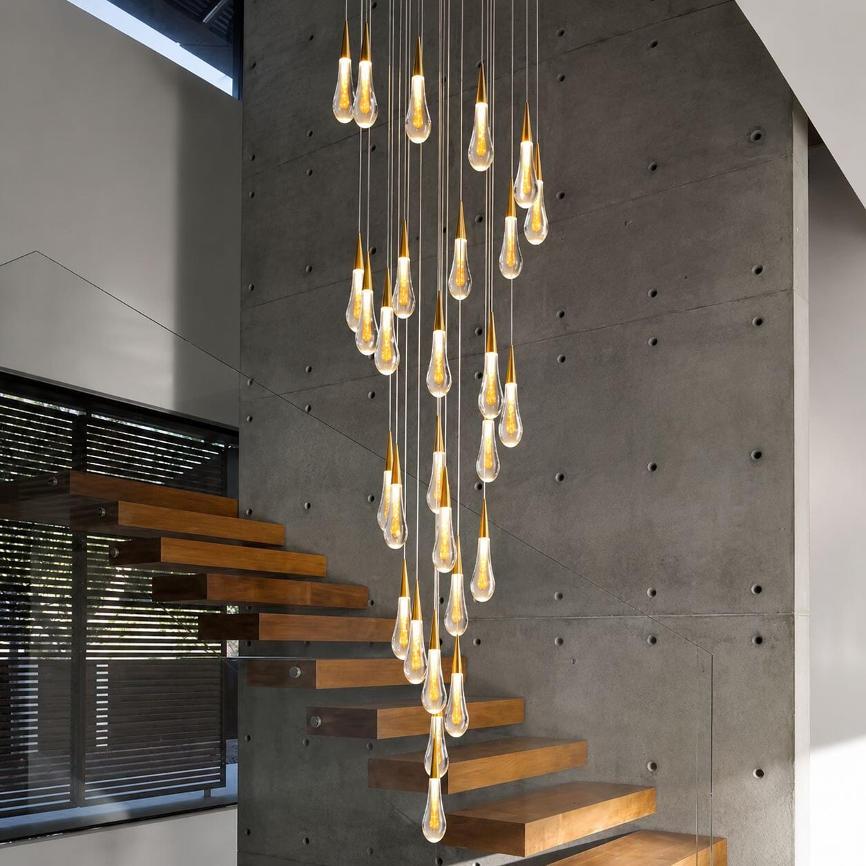 Crystal Raindrop Cascade Chandelier - view 3