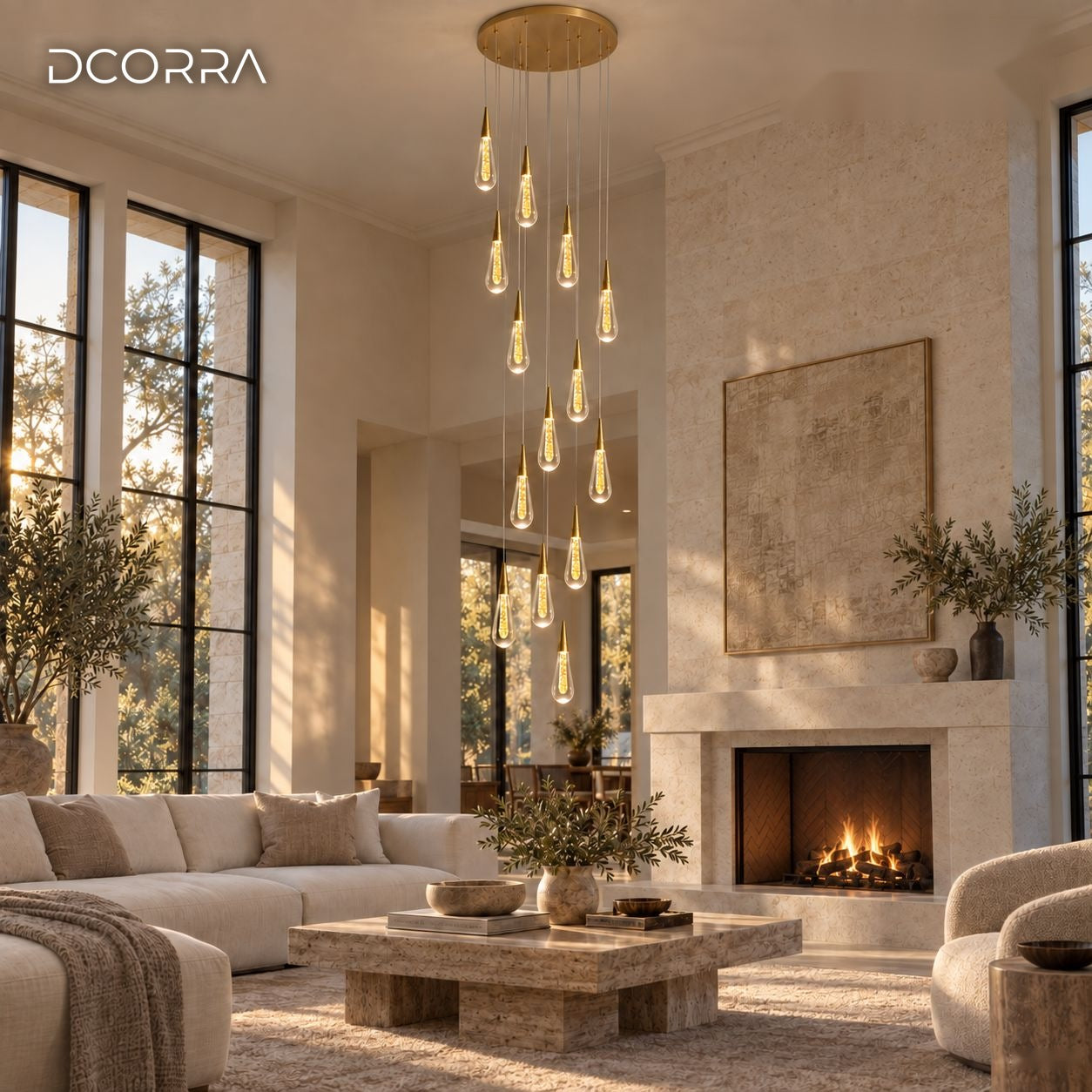 Crystal Raindrop Cascade Chandelier - view 4