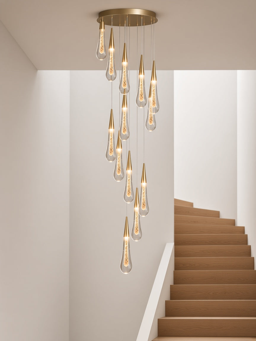 Crystal Raindrop Cascade Chandelier