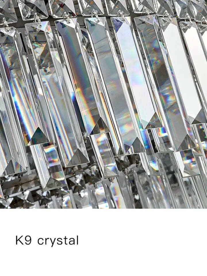 Crystal Ring Chandelier with Remote