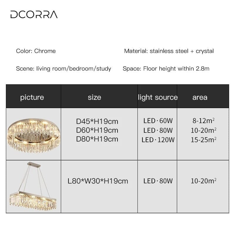 Crystal Ring Chandelier with Remote