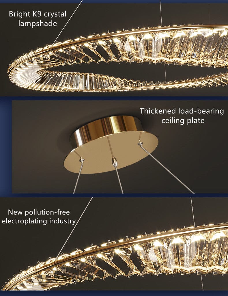 Crystal Ring LED Chandelier - view 11