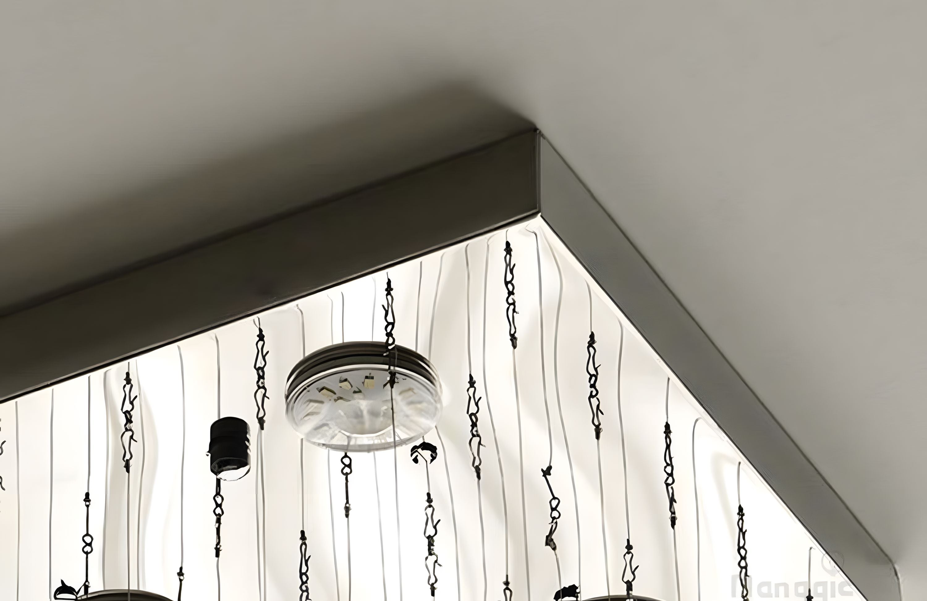 Crystal Wave Rectangular Chandelier - Chrome - view 9